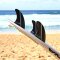 FCS 2 Mick Fanning Glass Fiber Fusion Tri Fin Set (L) Smoke/White