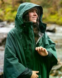 DRYROBE Regen-Poncho wasserdicht Grün unisize
