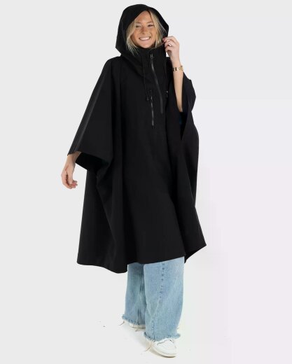 DRYROBE Regen-Poncho wasserdicht Schwarz unisize