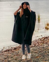 DRYROBE Regen-Poncho wasserdicht Schwarz unisize
