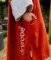 DRYROBE Fullzip Handtuchmantel Baumwolle Orange M