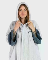 DRYROBE Fullzip Handtuchmantel Baumwolle Cloud M