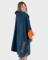 DRYROBE Fullzip Handtuchmantel Baumwolle Blau L