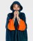 DRYROBE Fullzip Handtuchmantel Baumwolle Blau L