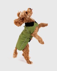 DRYROBE Dog Coat Hundemantel Dunkelgrün Schwarz L