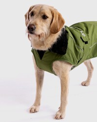 DRYROBE Dog Coat Hundemantel Dunkelgrün Schwarz XS