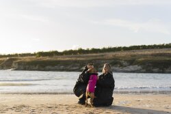 DRYROBE Dog Coat Hundemantel Pink Schwarz XL