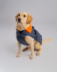 DRYROBE Dog Coat Hundemantel Grau Orange XS