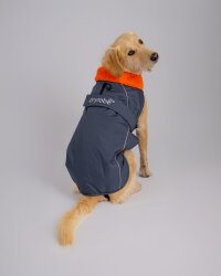 DRYROBE Dog Coat Hundemantel Grau Orange XS