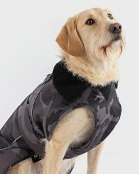 DRYROBE Dog Coat Hundemantel Schwarz Camo XL