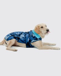 DRYROBE Dog Coat Hundemantel Blau Camo XXL