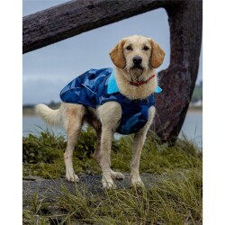 DRYROBE Dog Coat Hundemantel Blau Camo XXL