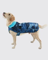 DRYROBE Dog Coat Hundemantel Blau Camo XL