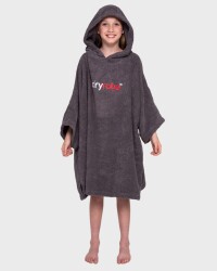 DRYROBE Handtuchmantel Bio KIDS Grau 10-13 