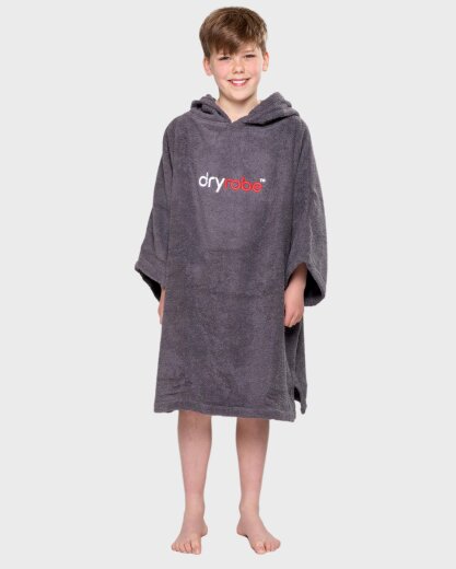 DRYROBE Handtuchmantel Bio KIDS Grau 5-9