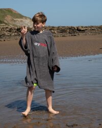 DRYROBE Handtuchmantel Bio KIDS Grau 5-9