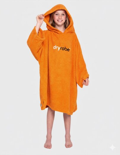 DRYROBE Handtuchmantel Bio KIDS Orange 10-13