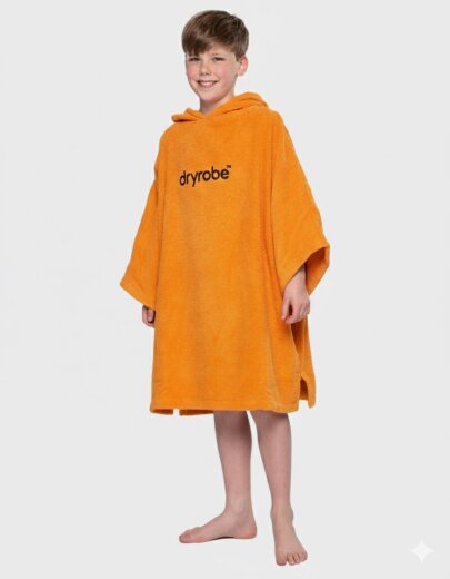 DRYROBE Handtuchmantel Bio KIDS Orange 5-9