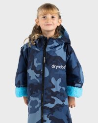 DRYROBE Advance Long Sleeve KIDS Camo Blau 5-9