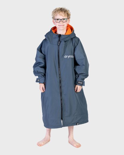 DRYROBE Advance Long Sleeve KIDS Grau Orange 10-13