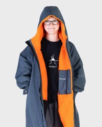 DRYROBE Advance Long Sleeve KIDS Grau Orange 10-13