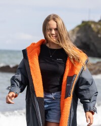 DRYROBE Advance Long Sleeve KIDS Grau Orange 10-13