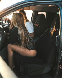 DRYROBE Auto Sitzbezug Einzelsitz Schwarz Schwarz