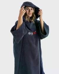 DRYROBE Handtuchmantel Bio-Baumwolle Navy M
