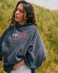DRYROBE Handtuchmantel Bio-Baumwolle Grau L