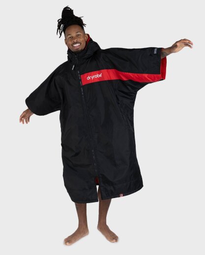DRYROBE Advance Short Sleeve Schwarz Rot M