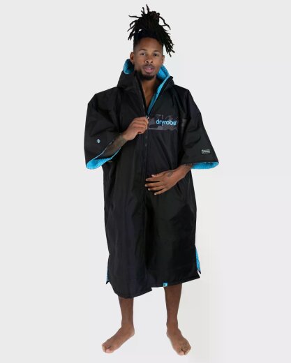 DRYROBE Advance Short Sleeve Schwarz Camo Blau L