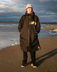 DRYROBE Advance Long Sleeve Schwarz Pink Camo M