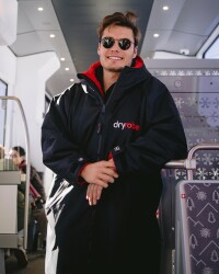 DRYROBE Advance Long Sleeve Schwarz Rot L REMIX