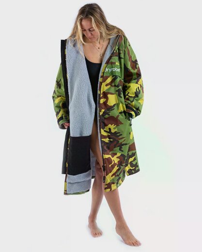 DRYROBE Advance Long Sleeve Grün Camo Grau M
