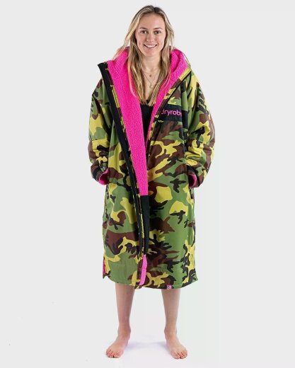 DRYROBE Advance Long Sleeve Grün Camo Pink M