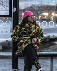DRYROBE Advance Long Sleeve Grün Camo Pink M REMIX