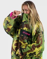 DRYROBE Advance Long Sleeve Grün Camo Pink M