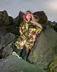 DRYROBE Advance Long Sleeve Grün Camo Pink M