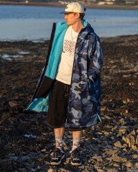 DRYROBE Advance Long Sleeve Blau Camo Blau XL