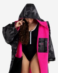 DRYROBE Advance Long Sleeve Schwarz Camo Pink L