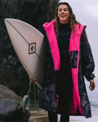 DRYROBE Advance Long Sleeve Schwarz Camo Pink M