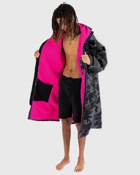 DRYROBE Advance Long Sleeve Schwarz Camo Pink S