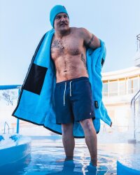 DRYROBE Advance Long Sleeve Schwarz Blau XS