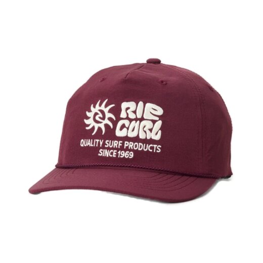 Rip Curl Pacific Rinse Flexfit Snapback Cap Burgundy