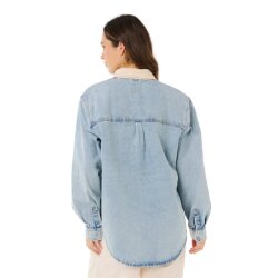 Rip Curl Surf Side Relaxed Denim Shirt Washed Blue
