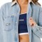 Rip Curl Surf Side Relaxed Denim Shirt Washed Blue