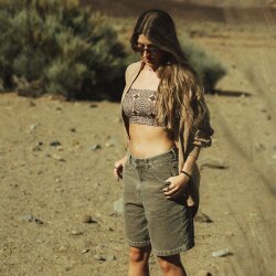 Oxbow Women Denim Walkshorts Driftwood