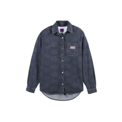 Oxbow Long Sleeve Denim Shirt Motel Dark Grey