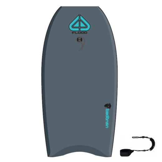 FLOOD Bodyboard Usurper 44 Graphit Aqua