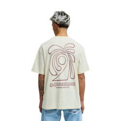 Quiksilver Curve Palm Shirt Bone White